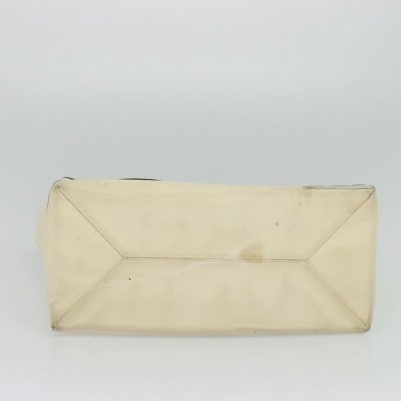 CHANEL Chain Tote Bag No5 Canvas Ivory Silver CC Auth 133727 - Picture 7 of 16